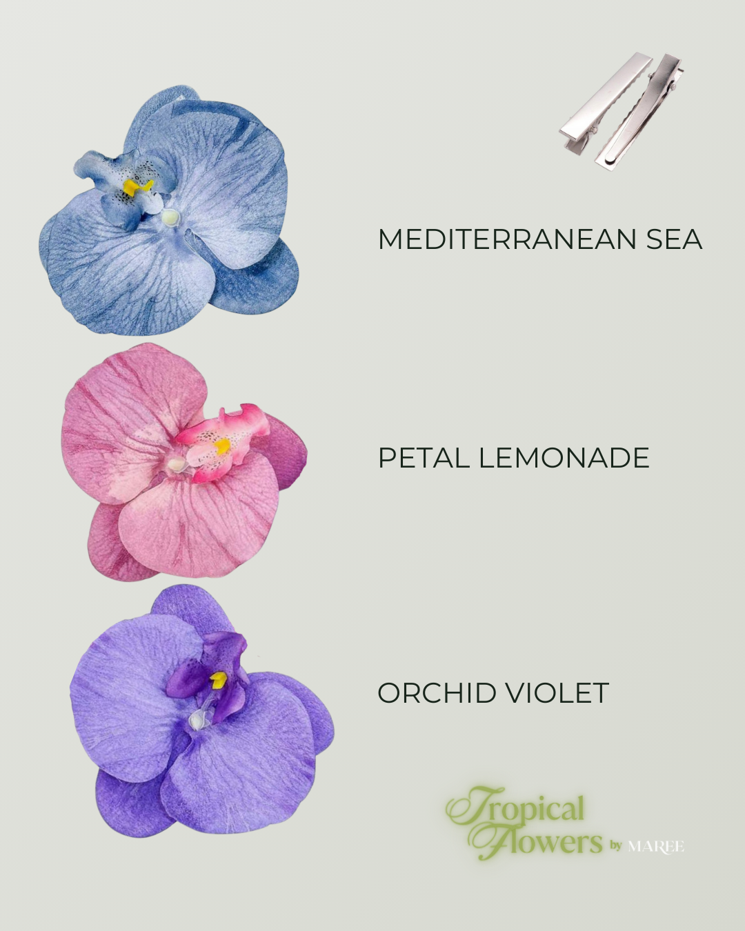 Pince à Cheveux Fleurs d'Orchidée - Tropical Orchid Flowers Hair Clip