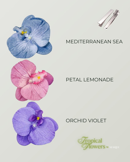 Pince à Cheveux Fleurs d'Orchidée - Tropical Orchid Flowers Hair Clip