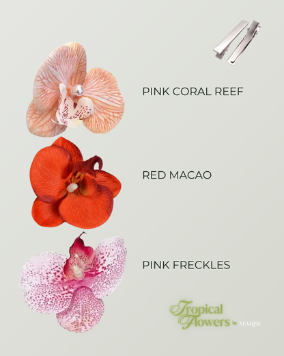 Pince à Cheveux Fleurs d'Orchidée - Tropical Orchid Flowers Hair Clip