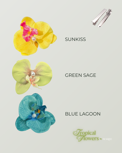 Pince à Cheveux Fleurs d'Orchidée - Tropical Orchid Flowers Hair Clip