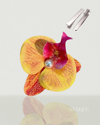 Pince à Cheveux Fleurs d'Orchidée - Tropical Orchid Flowers Hair Clip