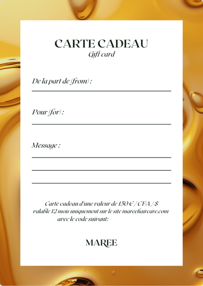 Carte Cadeau Beauté et Cheveux