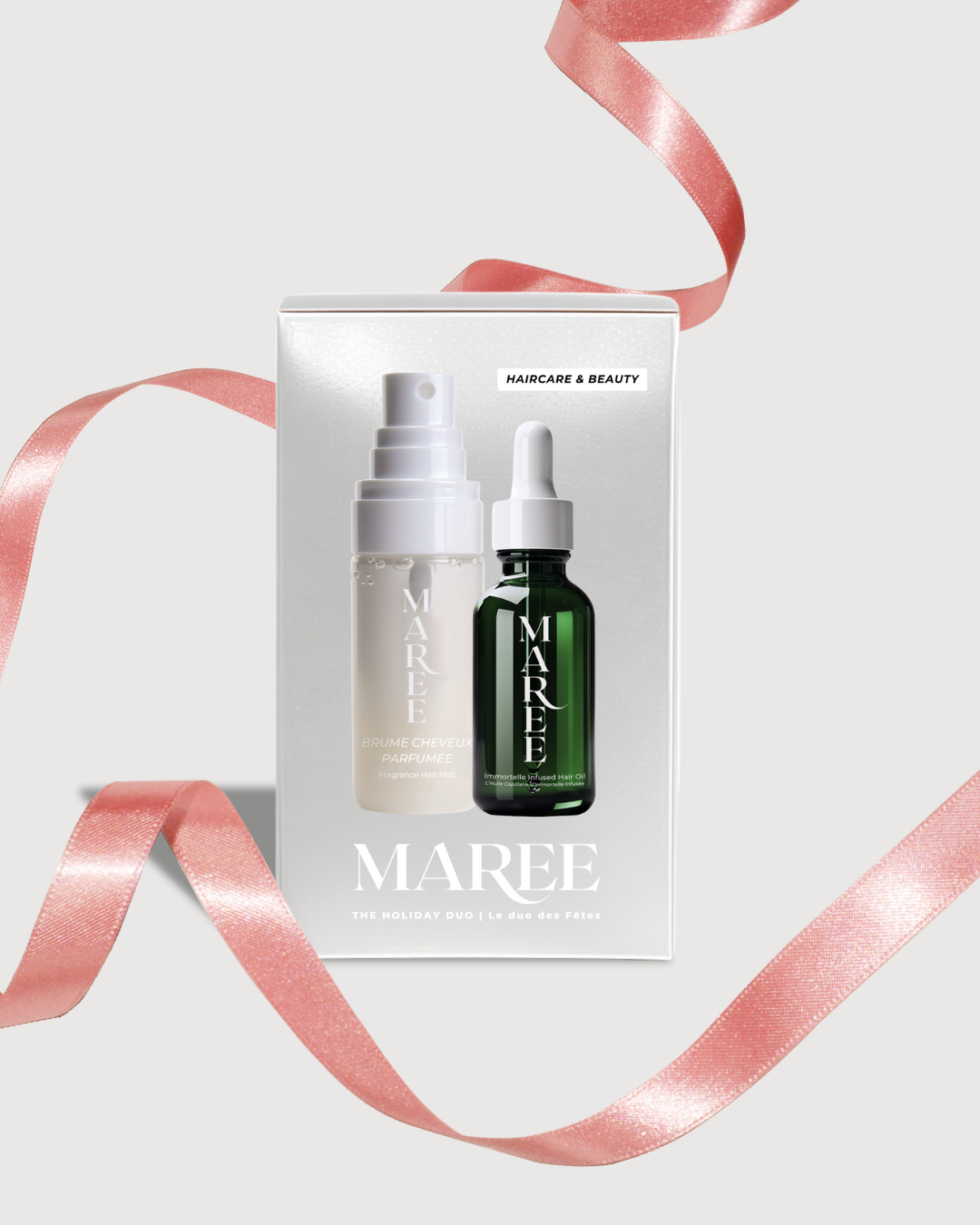 Coffret cadeau Saint-Valentin cheveux bio : Huile à l'Immortelle 20ml + Brume parfumée 50ml. Soins naturels pour cheveux sublimés. Valeur 58€ à 49€. Livraison offerte.