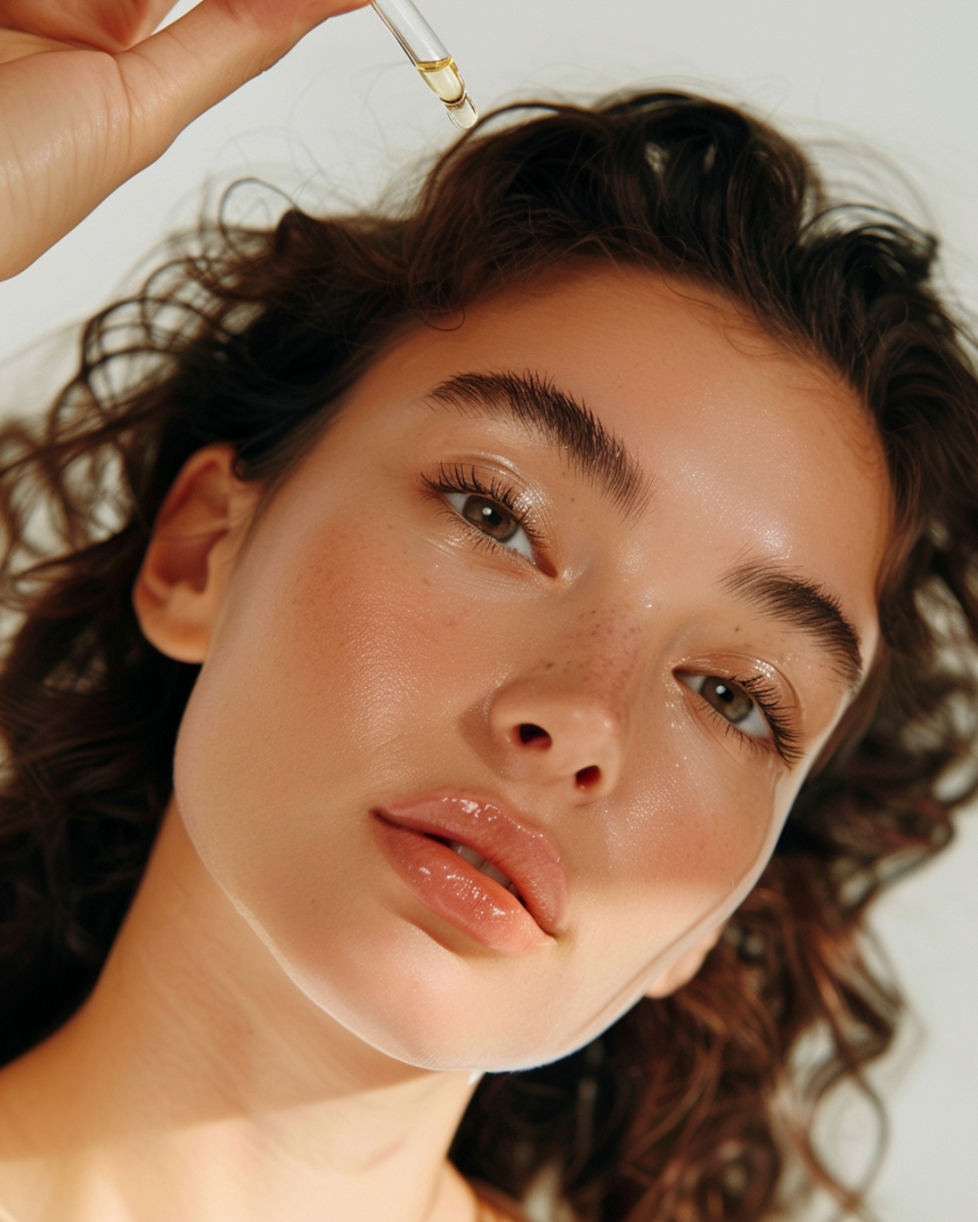 Huile corse cheveux d'immortelle maree haircare sur cheveux boucles